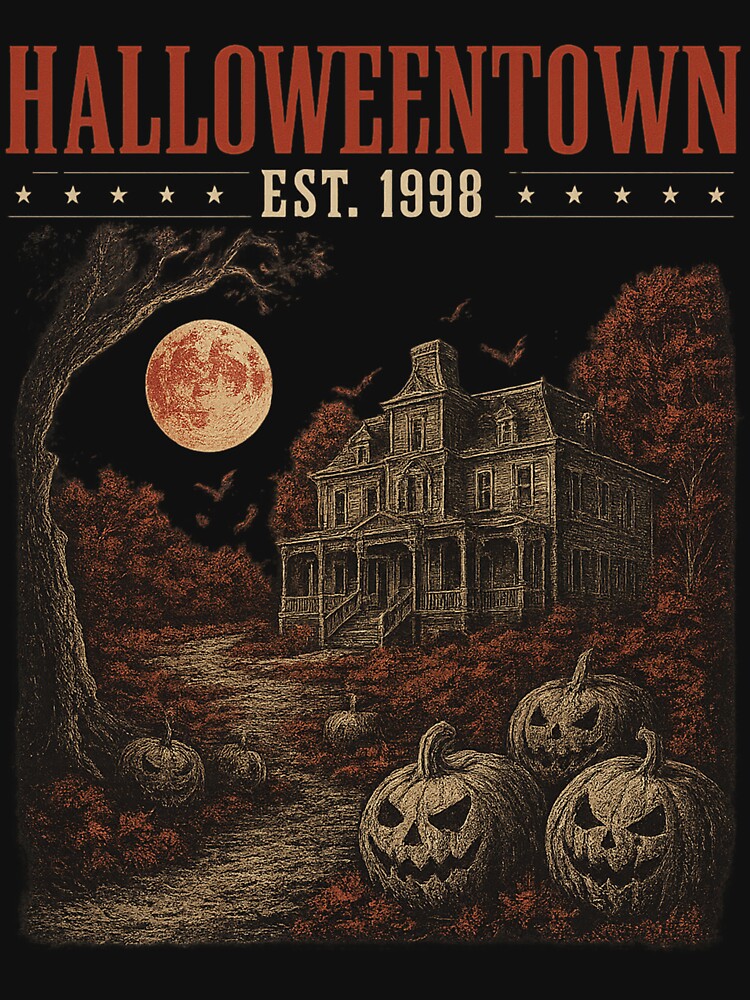 Halloweentown Haunted Mansion Pumpkins Vintage Poster by DoArtITa