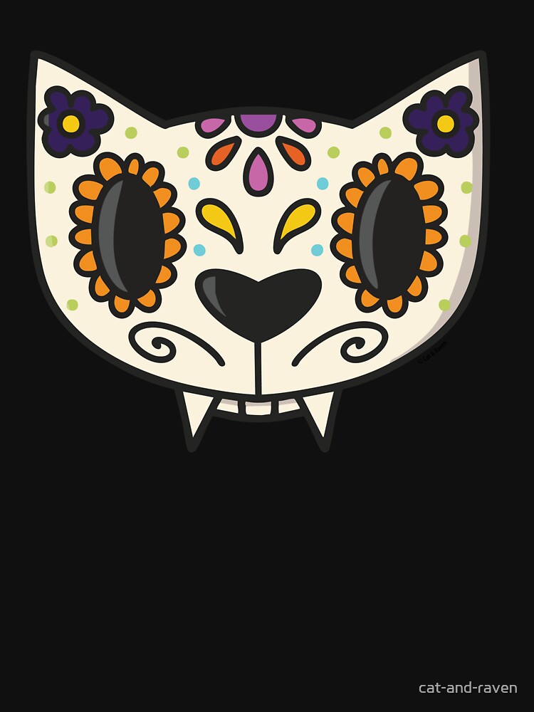 Sugar Skull Cat by cat-and-raven
