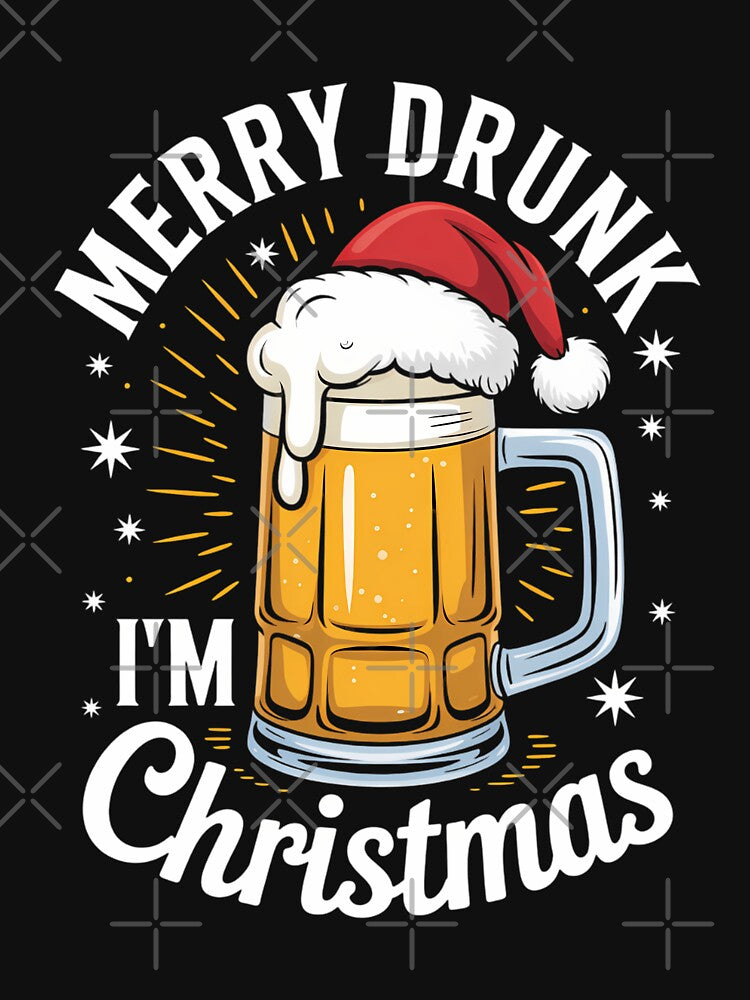 Merry Drunk  Christmas Funny Beer Santa by CookWorldLaughs