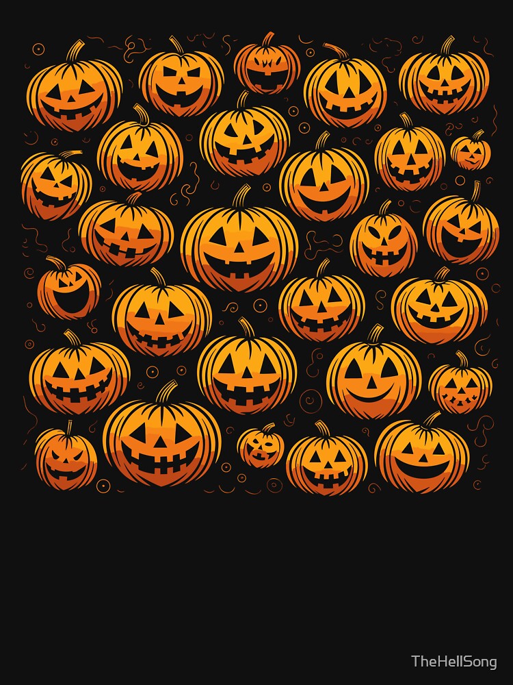 Jack Oh Lantern Creepy Pumpkins - Halloween Pattern by TheHellSong