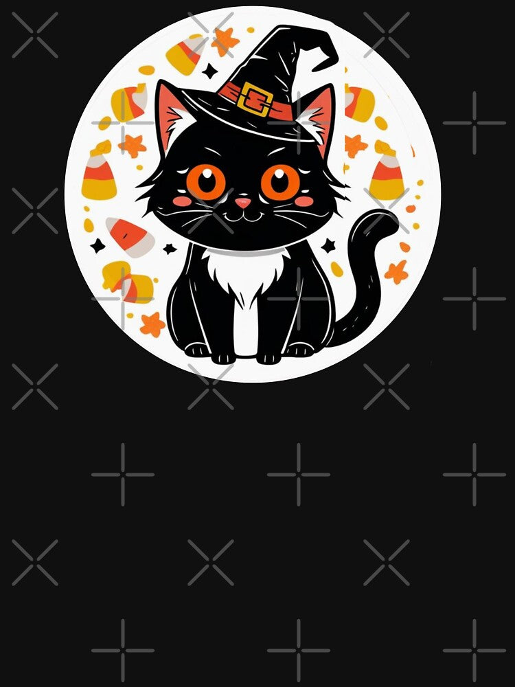 Black Cat with Candy Corn by LewpyG