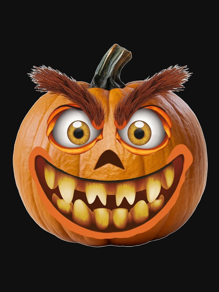 scary pumpkin sticker by Swobodzio