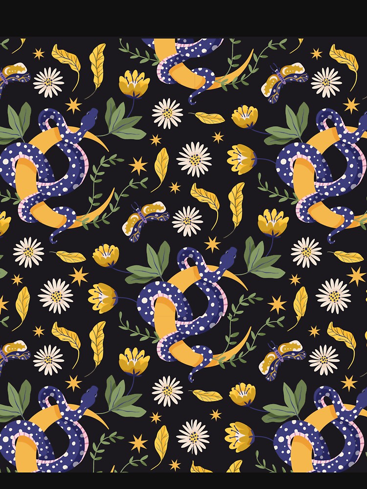 Moon and snake pattern by Bunniesshop444