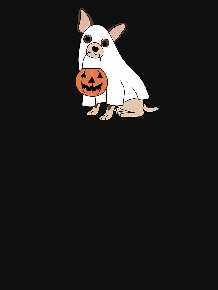 Chocolate and Tan Chihuahua Halloween Ghost by OlliesFunds