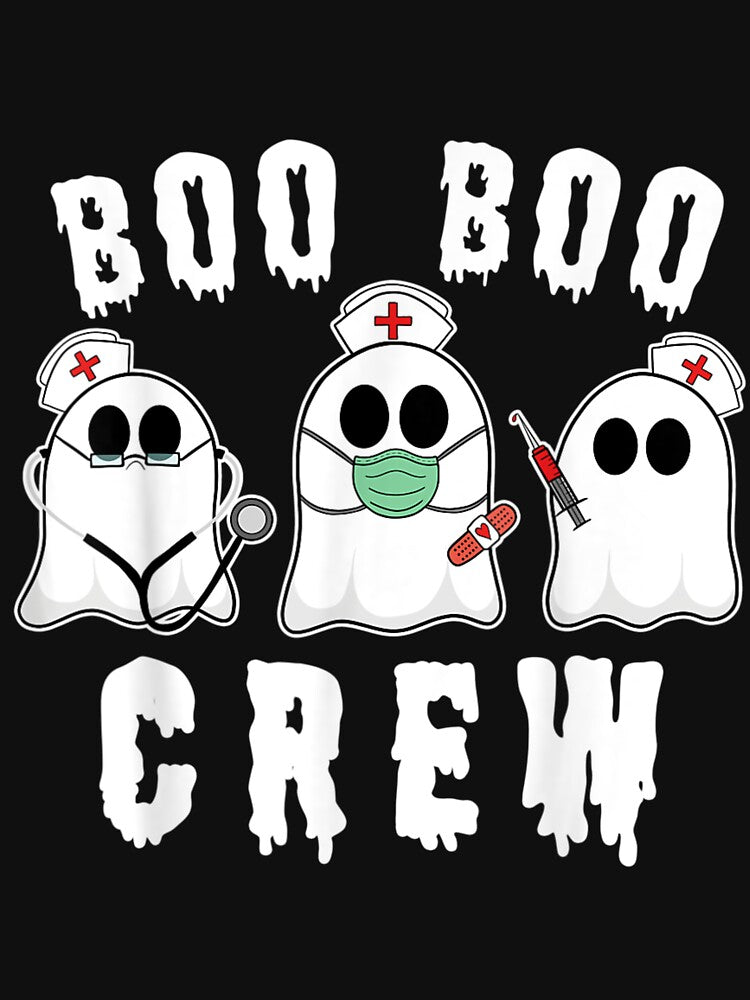 Boo Boo Crew Funny Nurse Halloween Ghost Costume Gift by NoeWooden