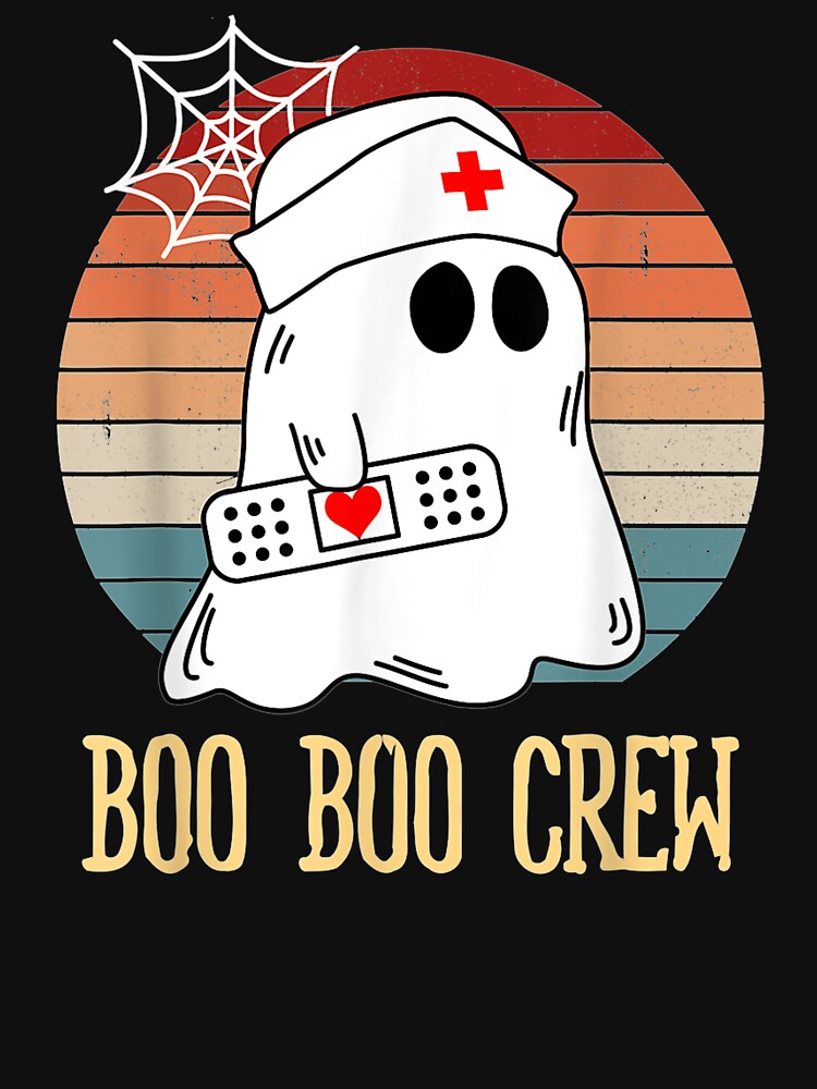 Boo Boo Crew Nurse Ghost Funny Halloween Costume by sharpYSbell