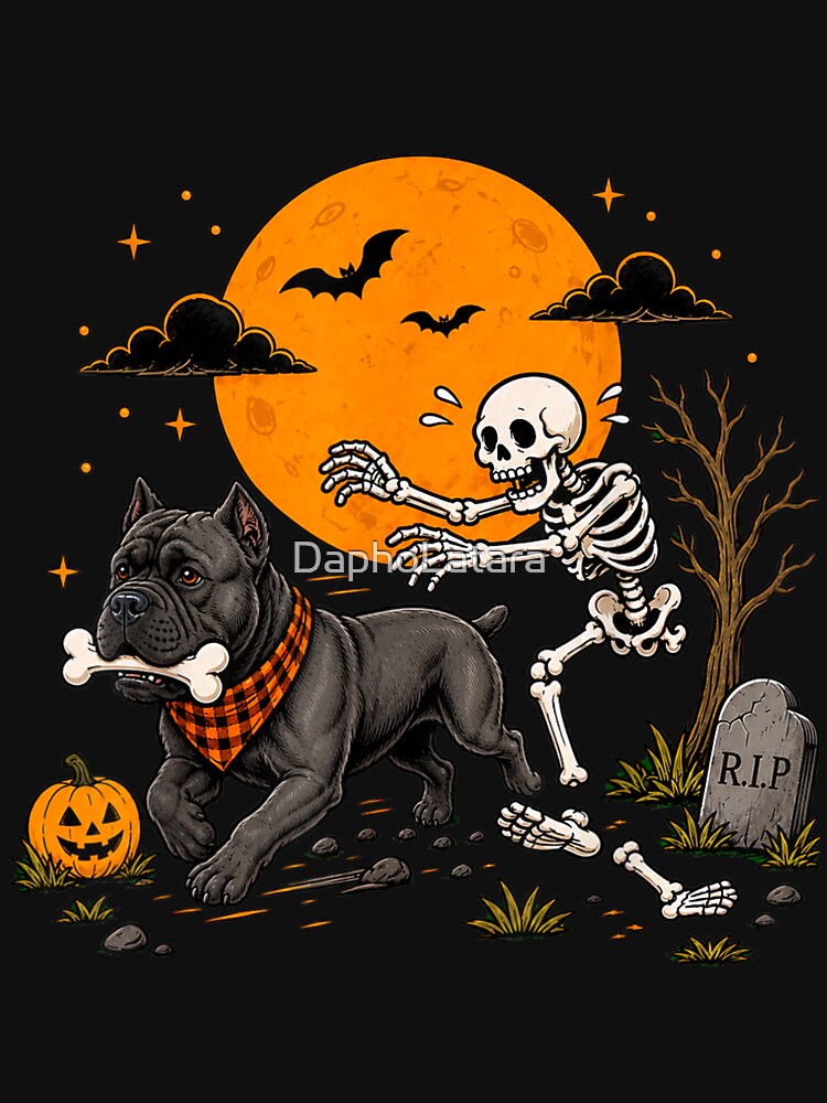 Halloween Dog Skeleton Funny Cane Corso Men Women by DaphoLatara