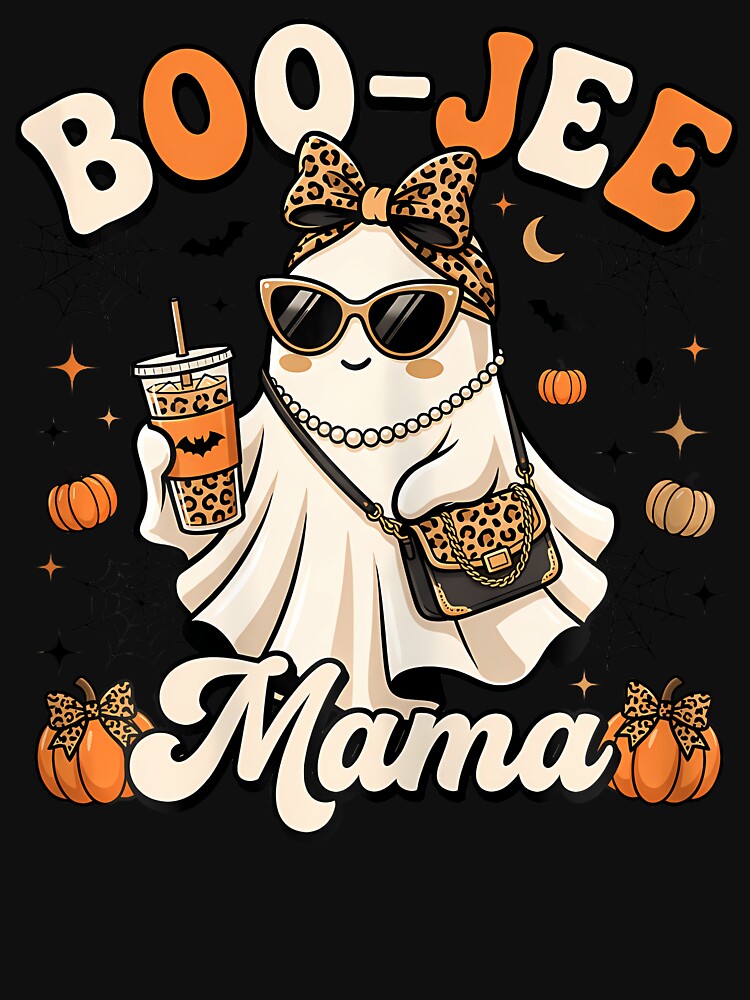 Boo-Jee Mama Ghost Leopard Halloween Mom Spooky Season by PAROSSA