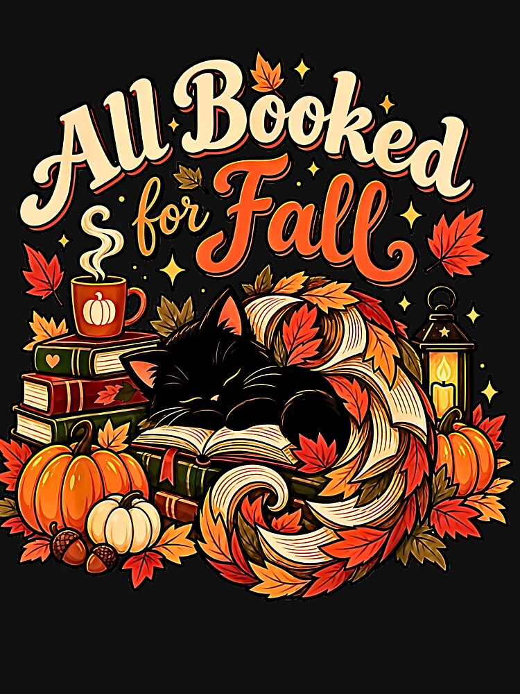 All Booked For Fall Cute Ghosts Book Lover Autumn Halloween by Rahamkshop