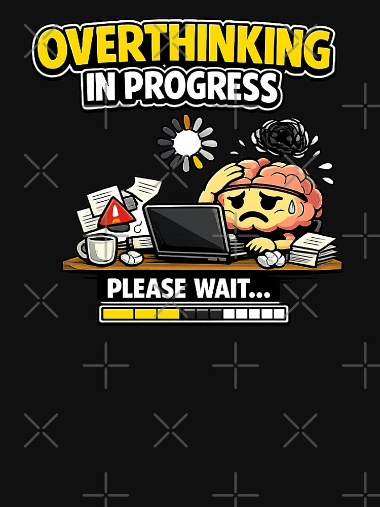 Overthinking in Progress – Funny Loading Brain Design by stevenwoodcock