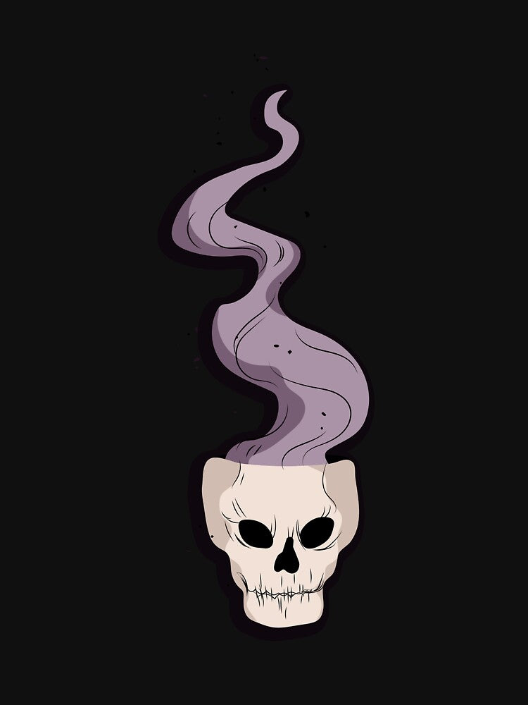 Skull smoke purple by Livingcreative