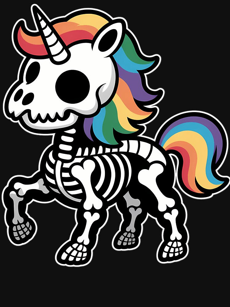Funny Skeleton Unicorn Lovers Spooky Halloween by tabdejinti