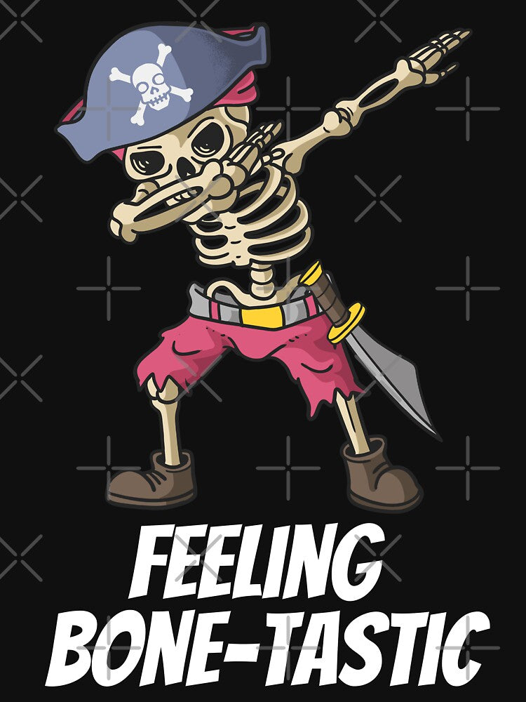Feeling Bone-Tastic – Funny Dabbing Pirate Skeleton Cartoon by Karim-Karem