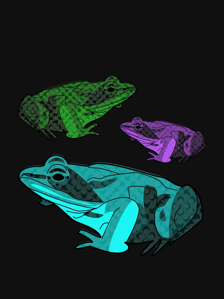 Frog Stickers Green Purple and Teal by Art in My Loft