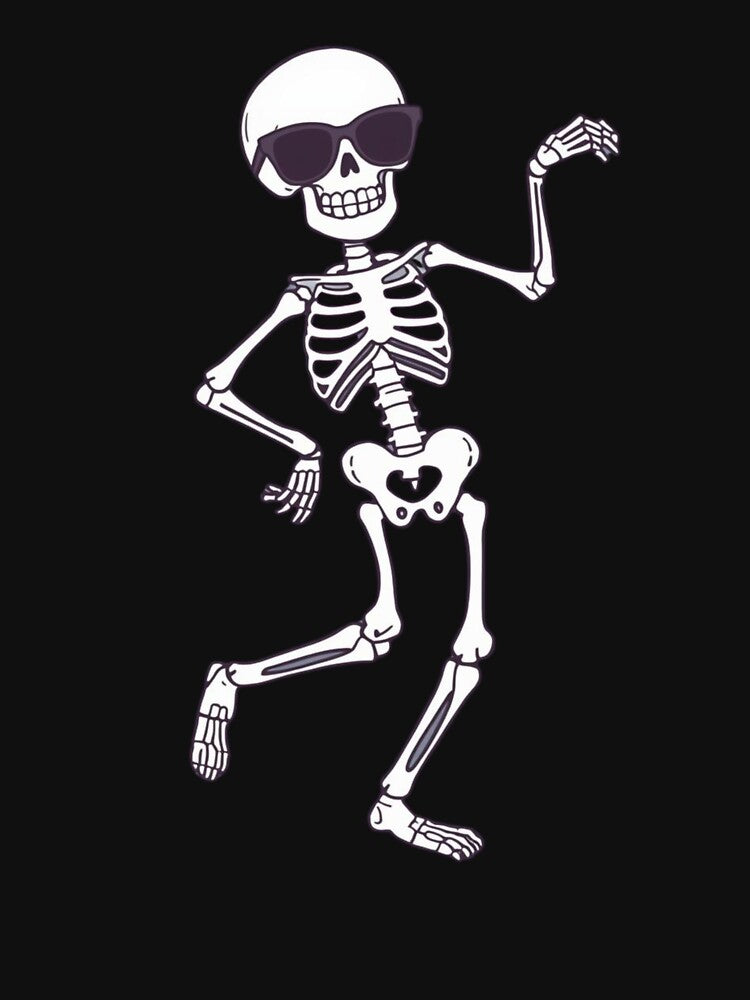 Dancing Skeleton with Sunglasses – Funny Halloween Vibes ??️ by ZYNORAworld