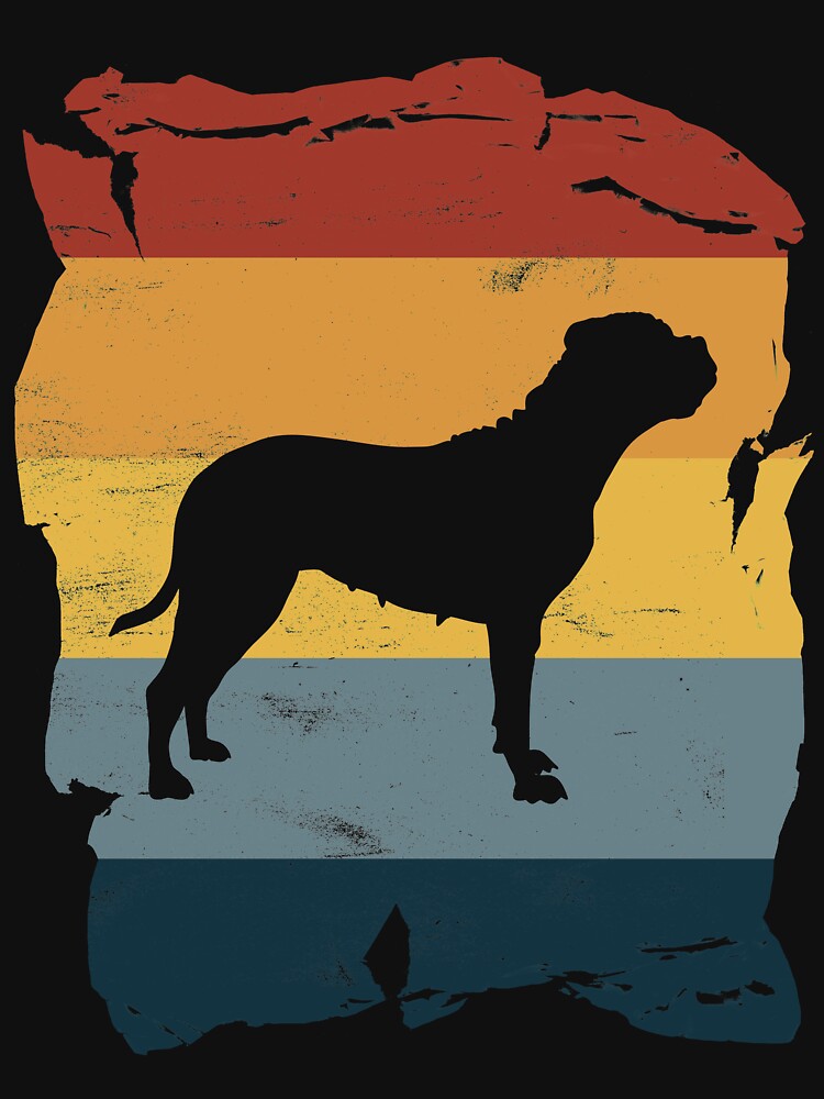 Bullmastiff Distressed Vintage Retro Silhouette by DoggyStyles