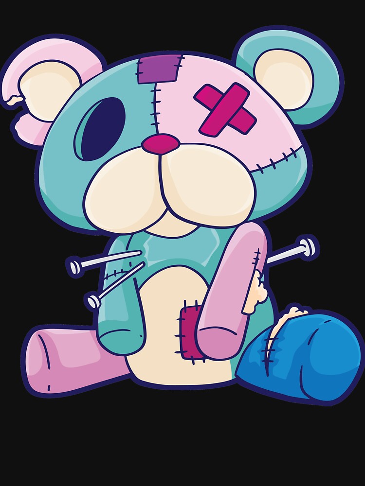 Pastel Goth Teddy Anime Kawaii by CreativeGiftShp