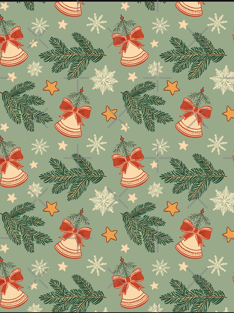 Retro Christmas Pattern by ArtFactoryAI
