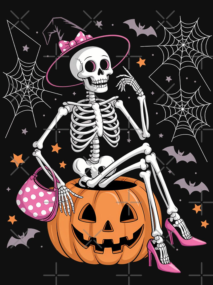 Cute Skeleton Drinking Coffee Lover Halloween by brynatshop