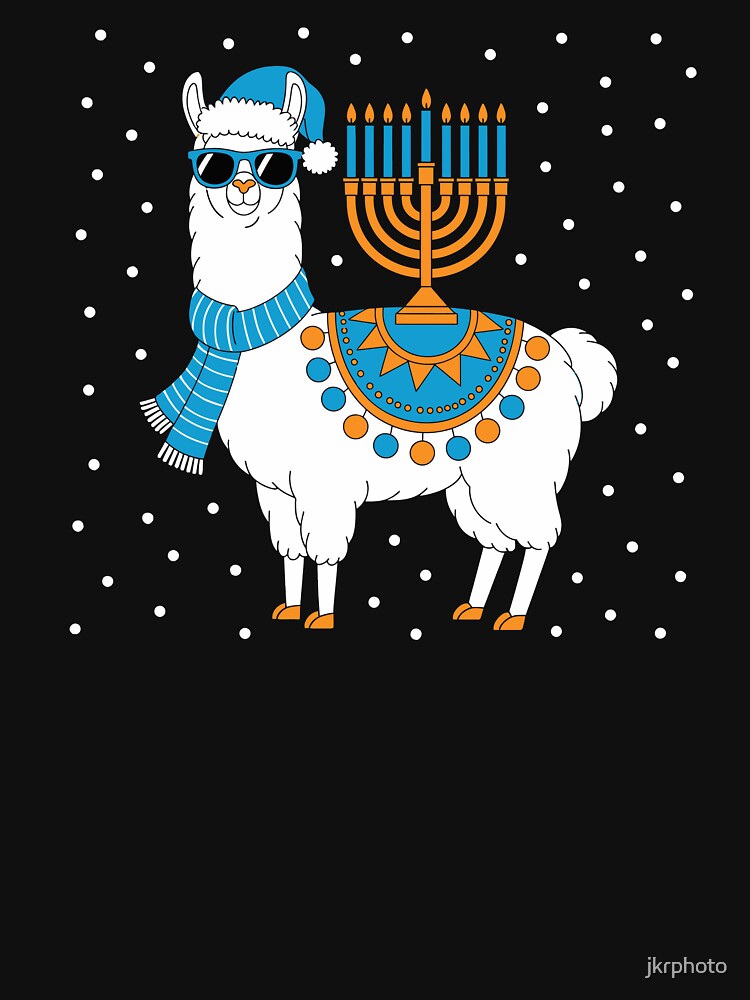 Llama with Menorah by jkrphoto