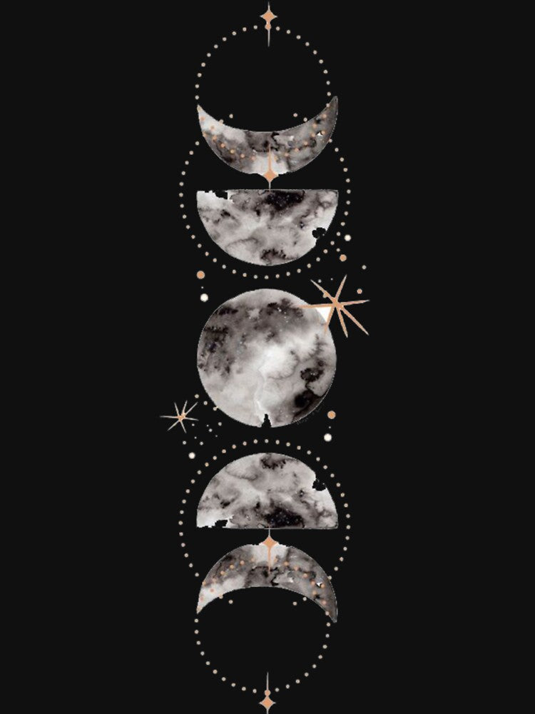 Moon Phases - Lunar Phases Classic T-Shirt by OlegPachomow