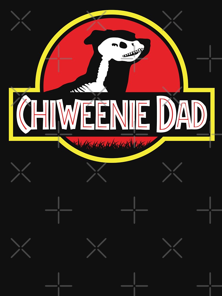 (For Dark Background) Jurassic Chiweenie Dad by More Cute Dogs