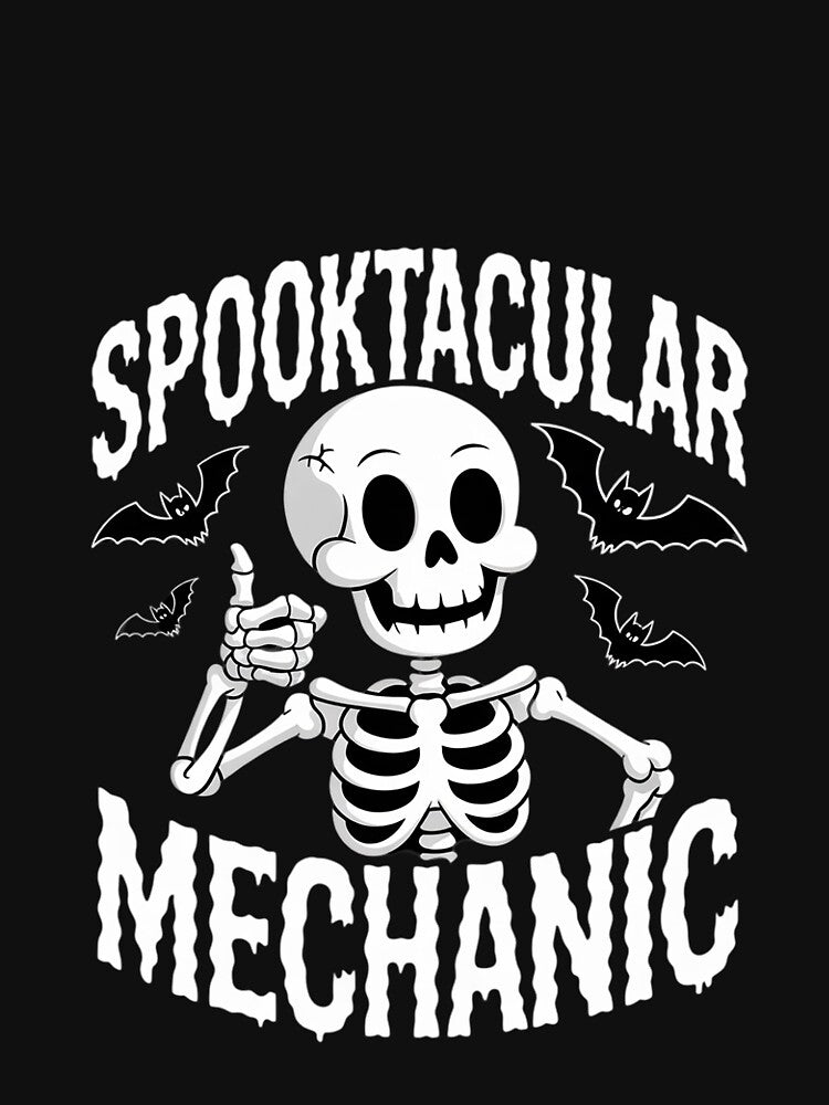 Spooktacular Mechanic Skeleton Halloween by FadeOfThrone