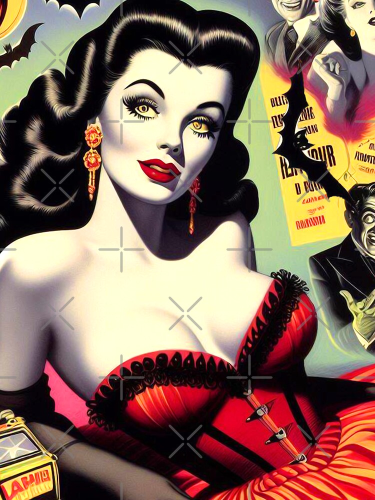Vintage Vampire Goth Girl by PulpVintage