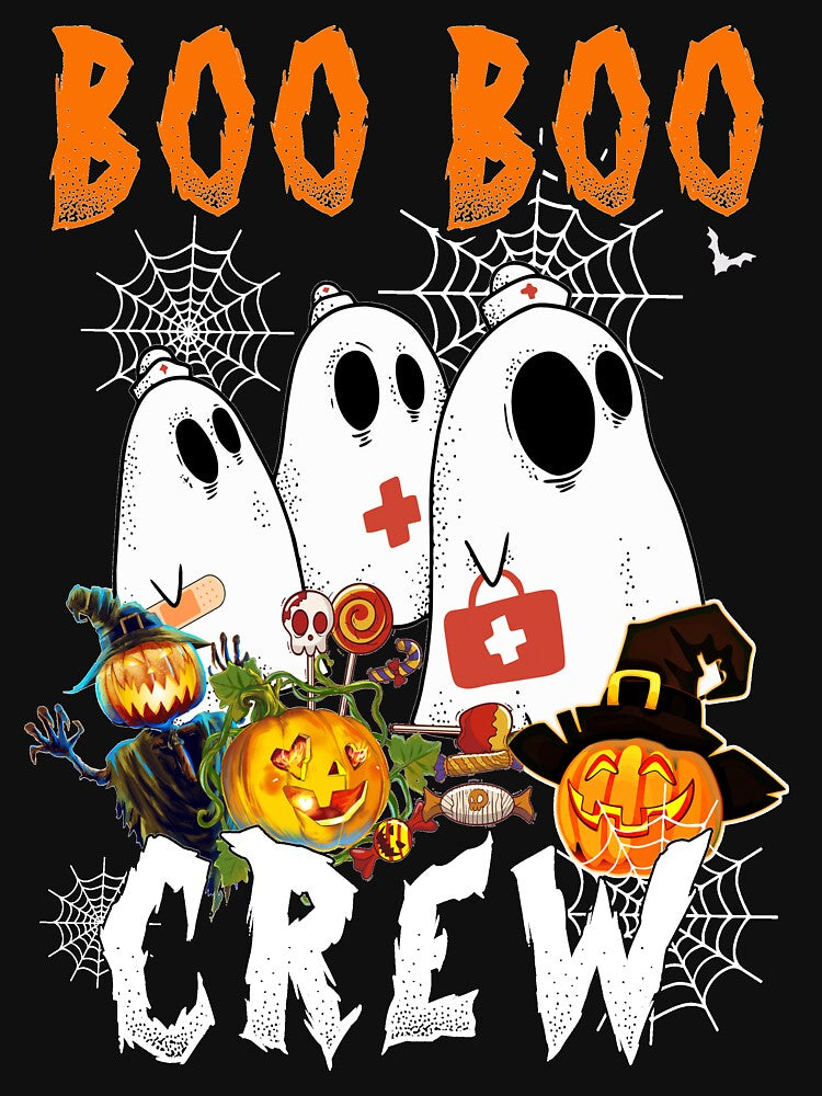 Boo-Boo-Crew-Ghost-Nurse-Retro-Halloween-2021-Nursing-RN by JohnCenass