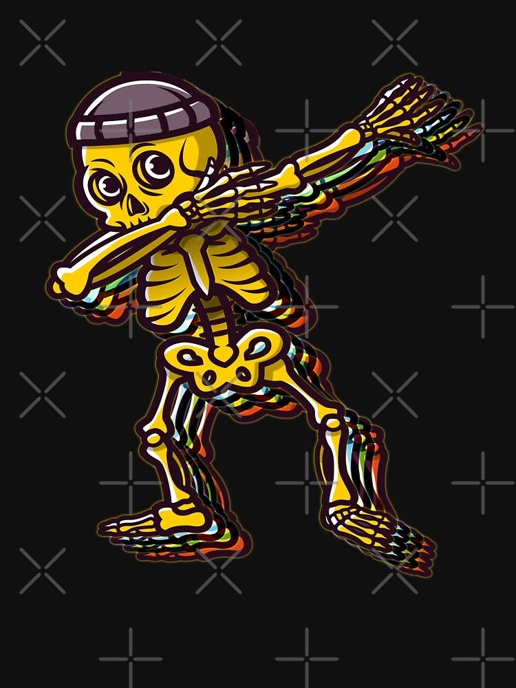 Dabbing Skeleton - Skeleton Dabbing Yellow by Coder-T