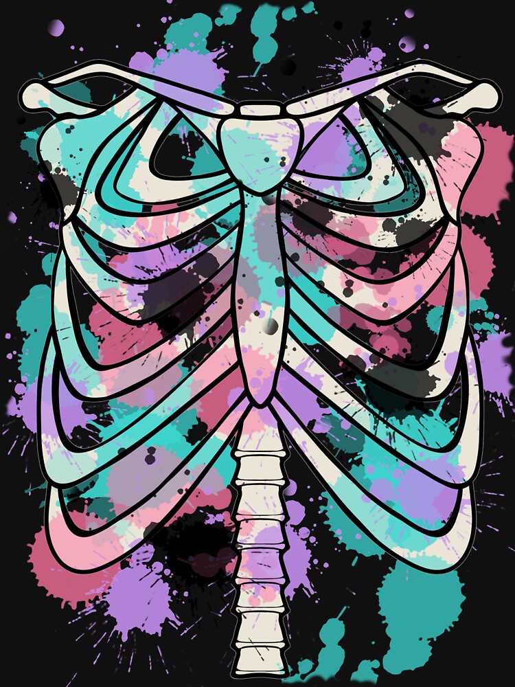 Paint Splatter Rib-cage by katzykraftz