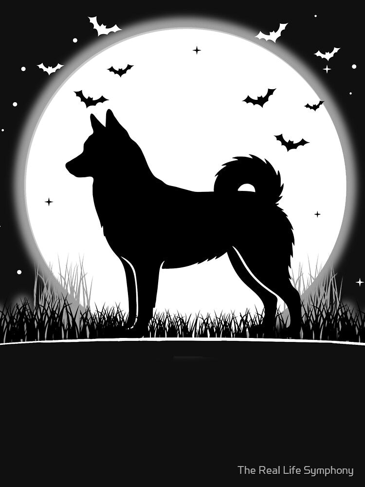 Klee Kai Dog – Halloween Moon Silhouette by The Real Life Symphony
