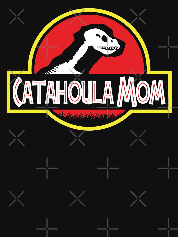 (For Dark Background) Jurassic Catahoula Leopard Dog Mom by More Cute Dogs