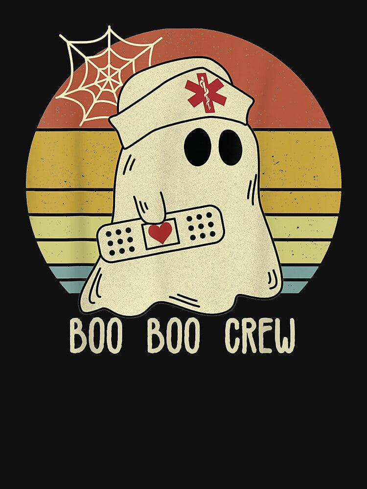 Boo Boo Crew Nurse Funny Ghost Halloween Nurse by nicholsongregor