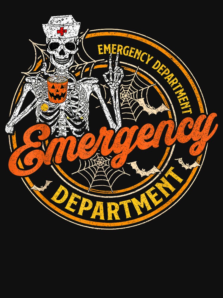 Emergency Department Funny ER Nurse Halloween Spooky Season by BASKF