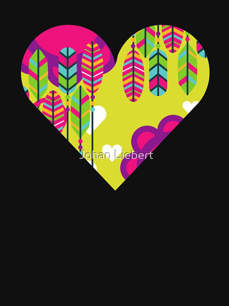 Colorful Hippie Loveheart by Johan Liebert