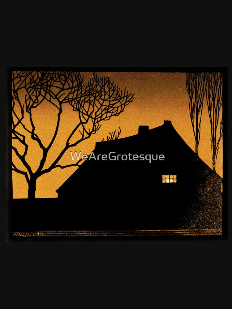 Vintage Halloween Winter Evening Illustration | I Love Halloween | Spooky by WeAreGrotesque