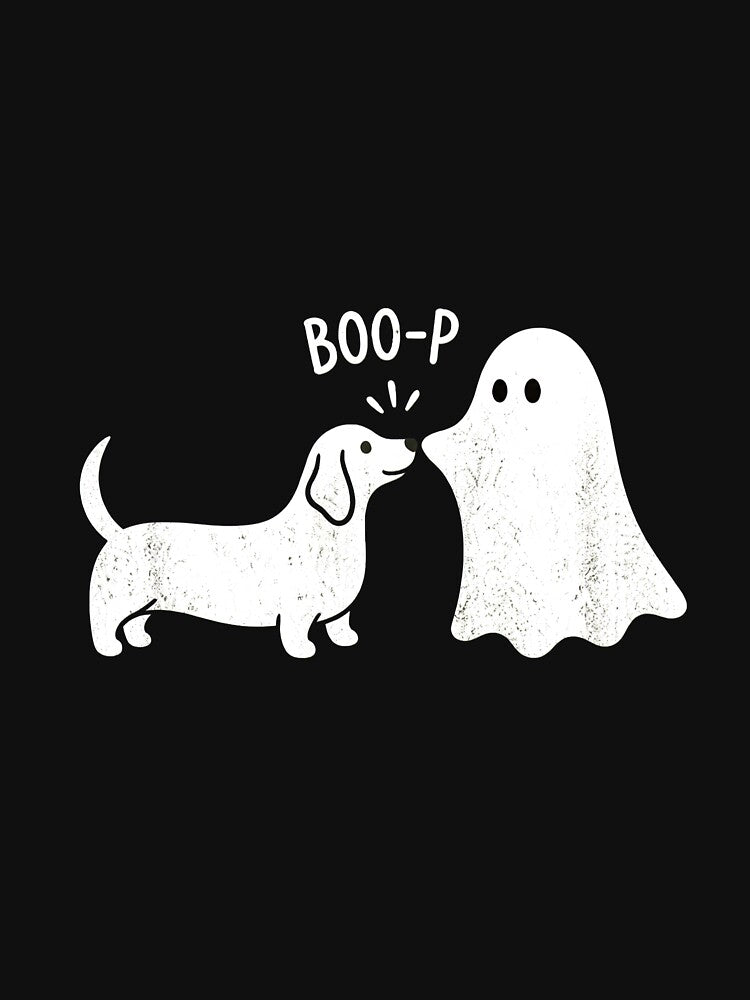 Dachshund Ghost Boop Halloween Shirt Funny Dog Boo-P by leocreatives
