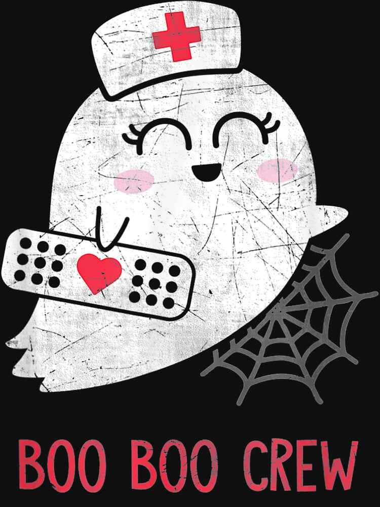Nurse Ghost Boo Boo Crew Funny Halloween Gift by AngieLuvsU