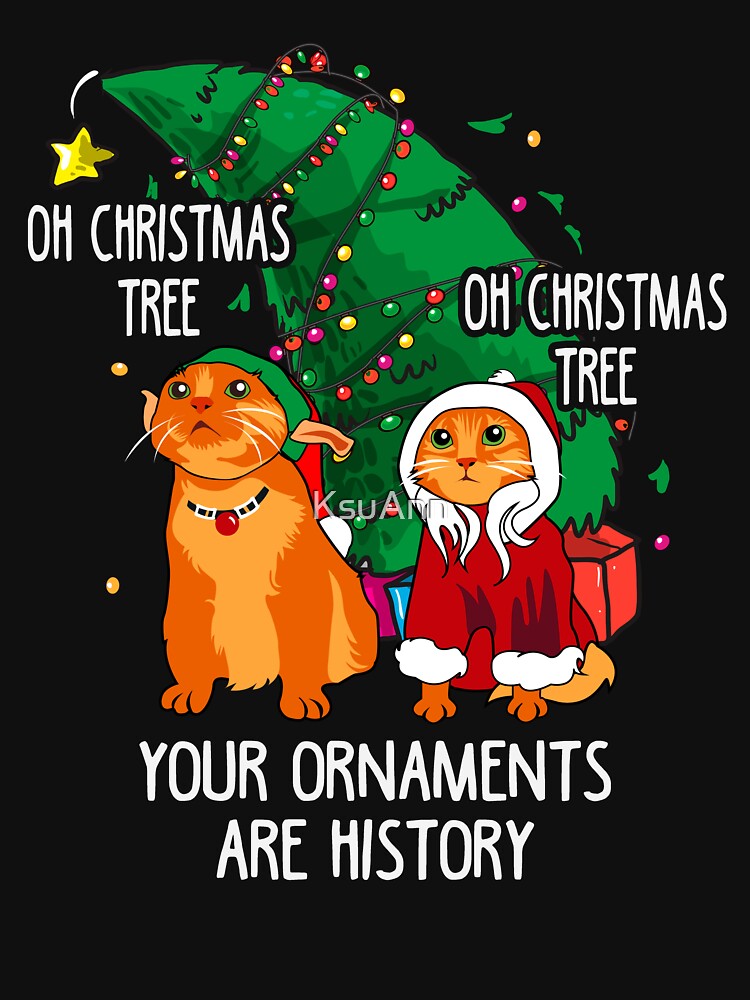 Funny Meme Cats Christmas Men Kids Women Cat Ugly Christmas by KsuAnn