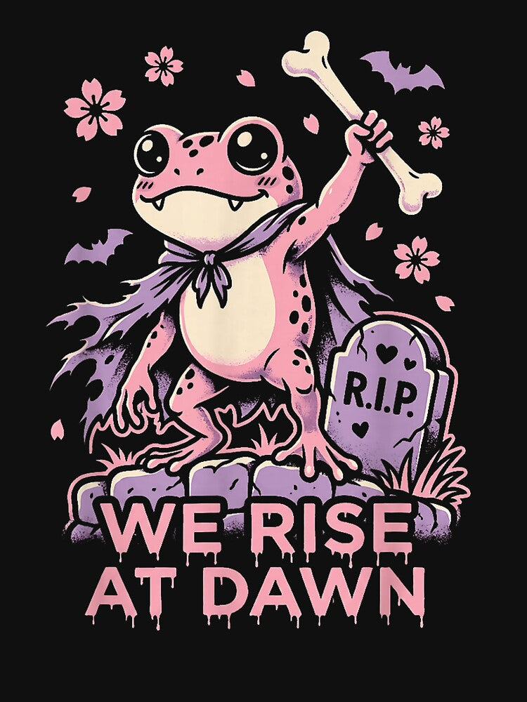 We Rise at Dawn Vampire Frog Pastel Halloween by VioletNance