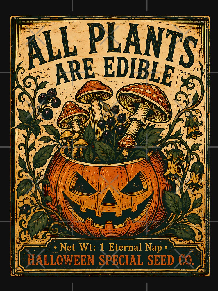 Gothic Poison Garden Seed Spooky Botanical Pumpkin by chattsuede