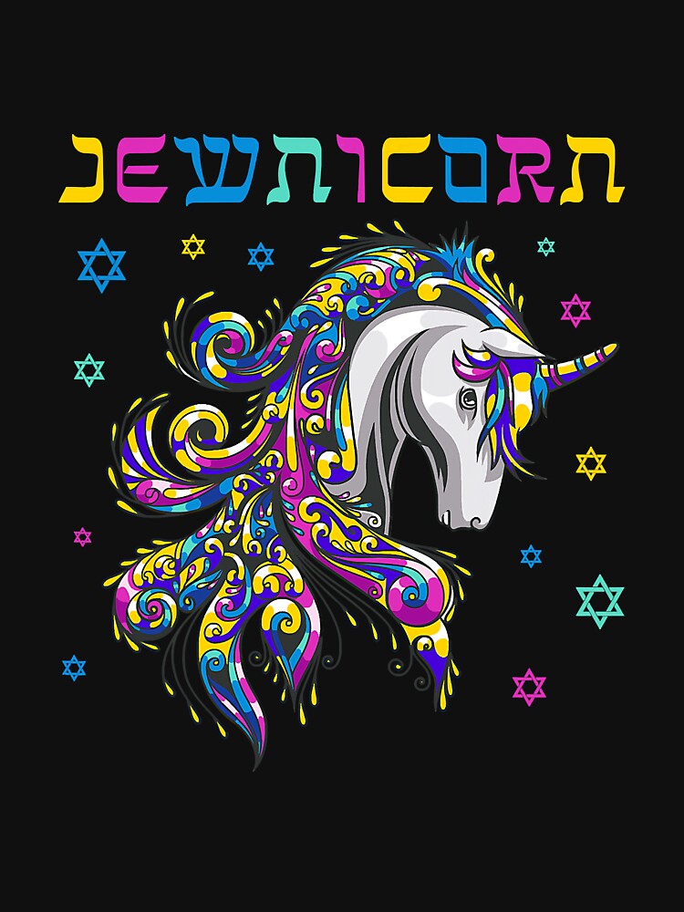 Funny Jewnicorn Jewish Unicorn David by SkyCloudBlue