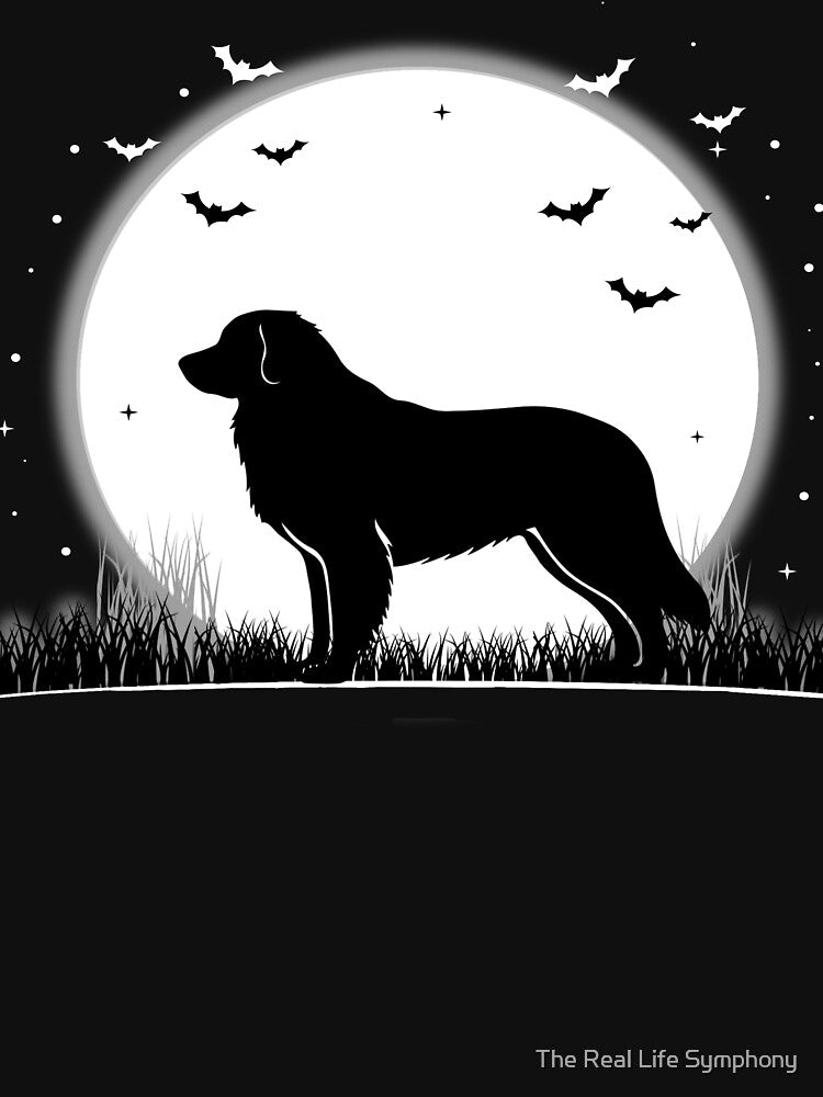 Leonberger Dog – Halloween Moon Silhouette by The Real Life Symphony