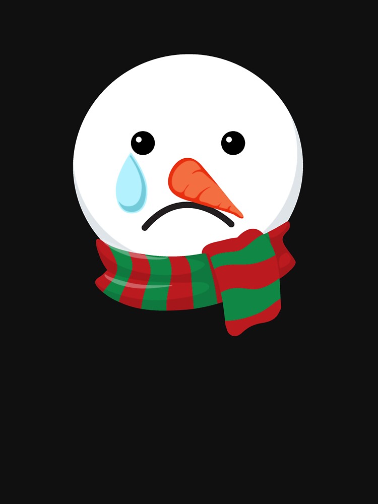 Snowman Emoticons Crying Snowman Christmas Emoticon Gear by DynamicDesign