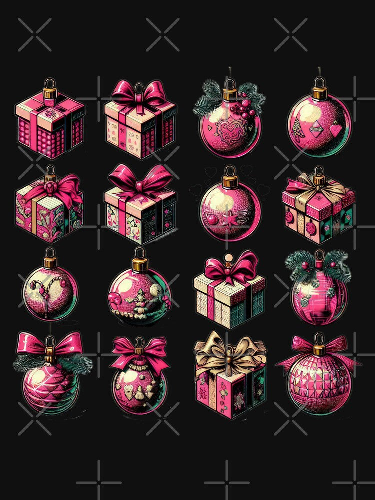 Christmas Pink gifts vintage pattern ,Holiday Pattern,Vintage Christmas Pattern,christmas retro,Christmas Pattern by Expressions-Sel
