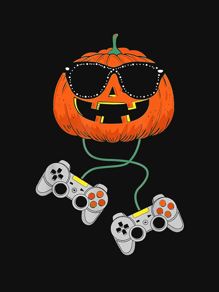 Halloween Jack O Lantern Gamer Shirt by vivavu1984