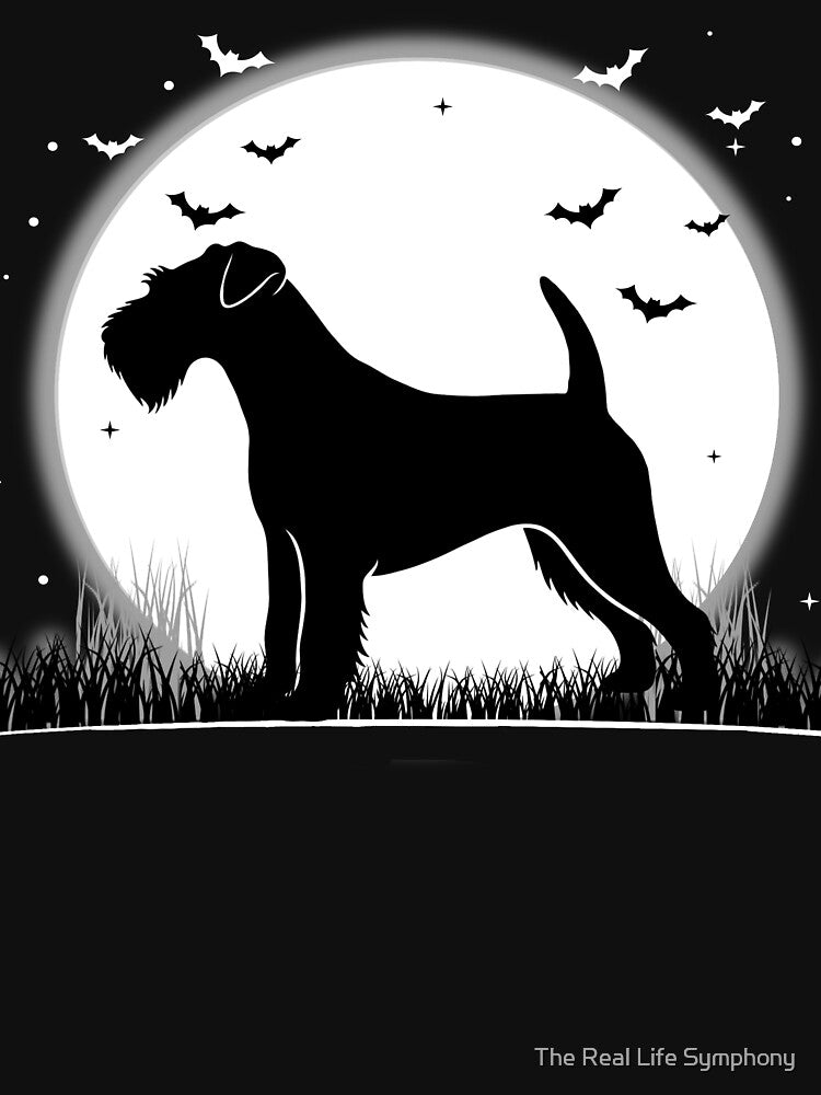 Lakeland Terrier Dog – Halloween Moon Silhouette by The Real Life Symphony