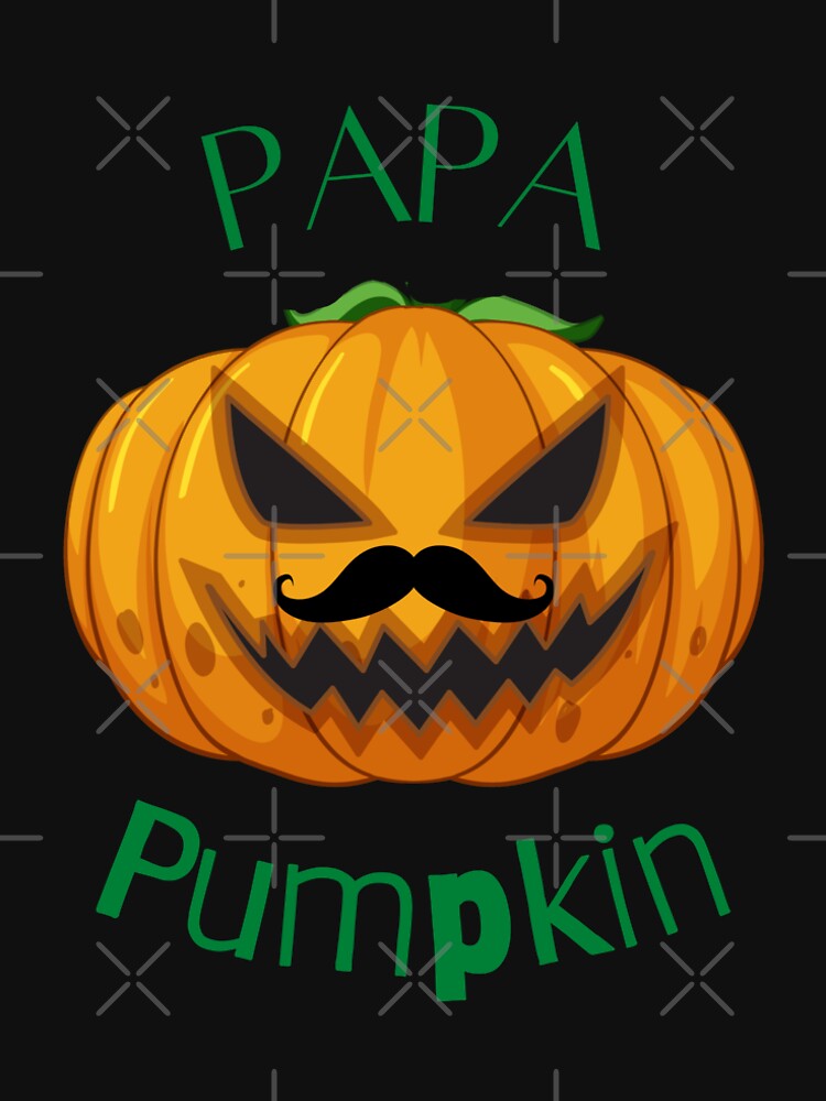 Papa Pumpkin (in black) - Funny Halloween Pumpkin Head by CosmicStory