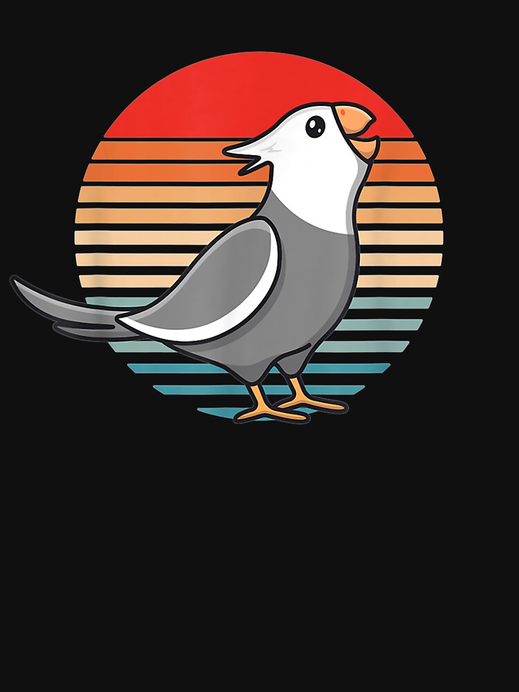 White Face Cockatiel Retro Sunset Women Girls Parrot Birb Gift by sheilase